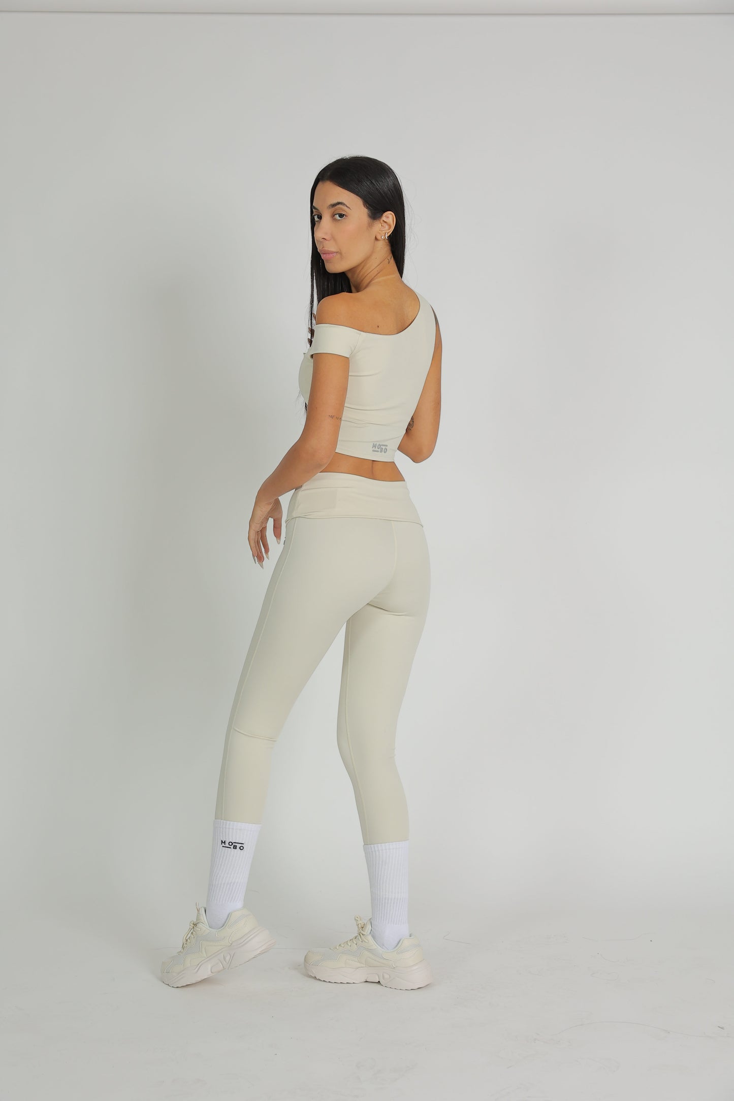 Buttercream fold over leggings