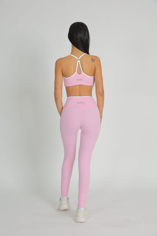 Pink crossover leggings