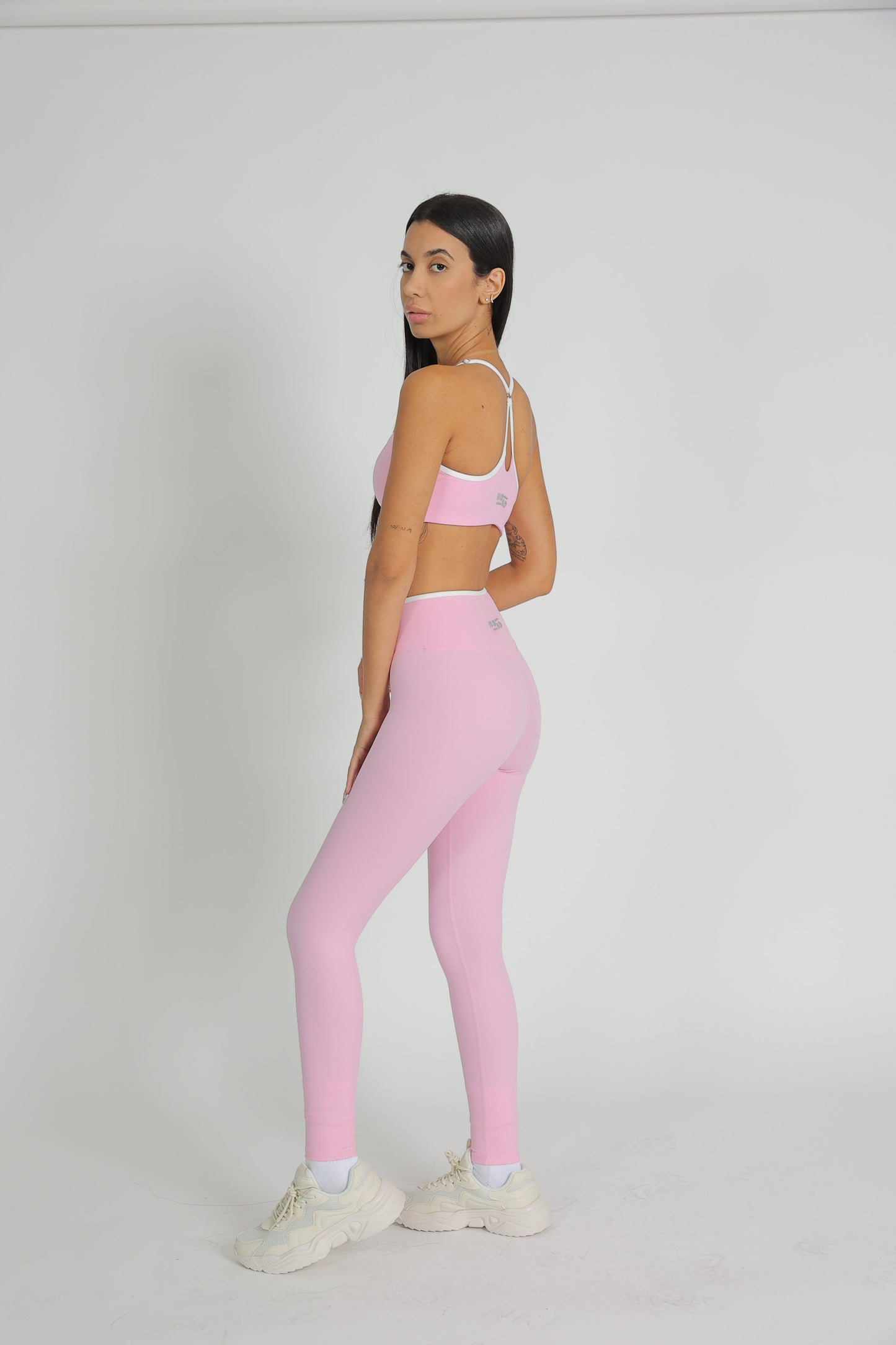 Pink crossover leggings