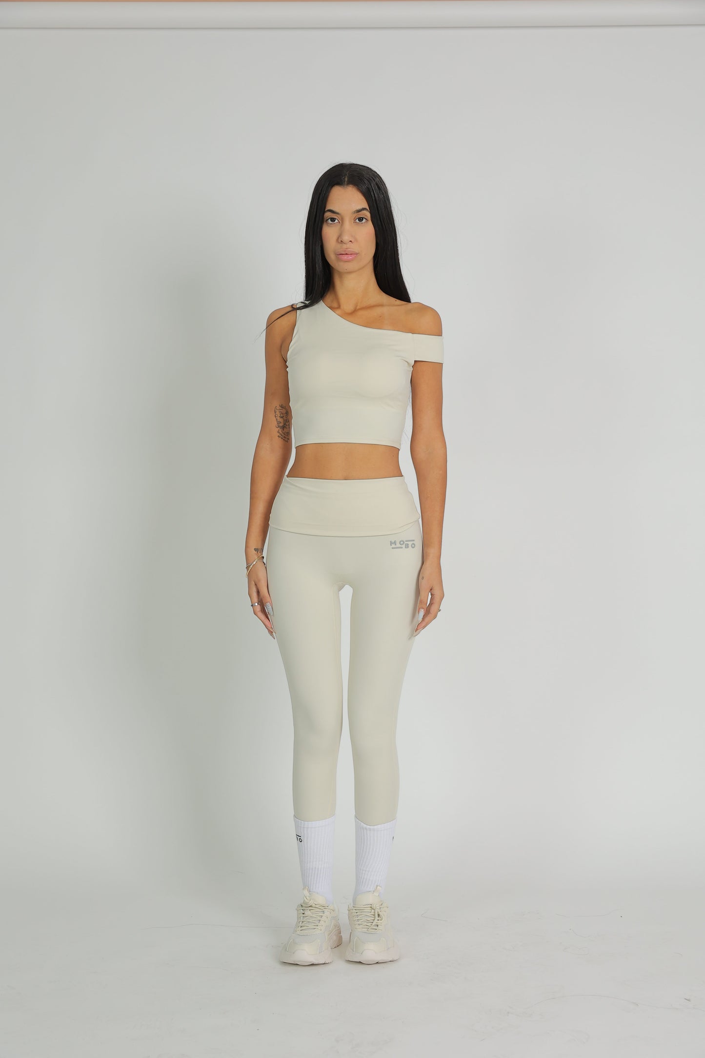 Buttercream fold over leggings